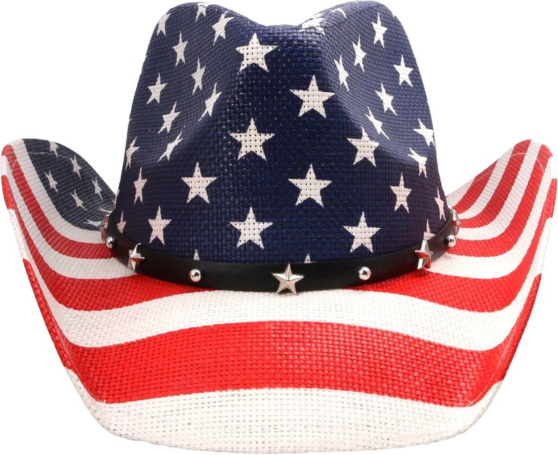 grinderPUNCH Western Outback Cowboy Hat Men's Women's Style Classic Straw Western Cowgirl Hat - Image 2